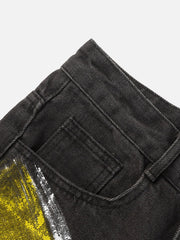 Jean délavé High Street Heavy Industry Graffiti