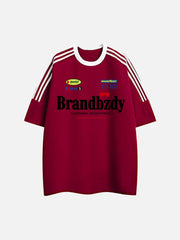 High Street Retro Dreipoliges Abzeichen Trendy Brand T-Shirt