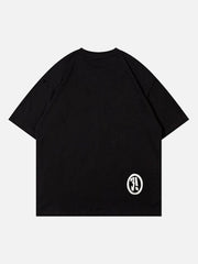 T-shirt imprimé personnage de dessin animé hip-hop