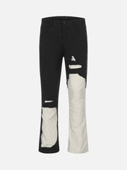 Jeans à blocs de couleurs hip-hop