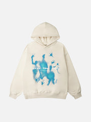 Sweat à capuche silhouette graffiti hip-hop