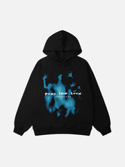 Sweat à capuche silhouette graffiti hip-hop