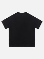 Hip-hop Dark Retro Gothic Style Off-shoulder T-shirt