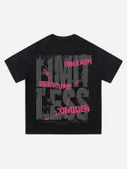 Hip-hop Dark Retro Gothic Style Off-shoulder T-shirt