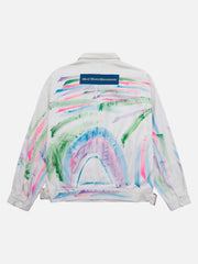 Hip-hop Hand-painted Graffiti Denim Jacket