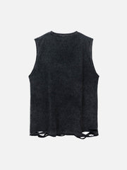 Hip-hop Loose Washed Undershirt -1606