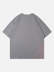 Hip-Hop-Retro-Graffiti-Spray-Buchstaben-T-Shirt