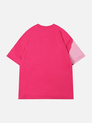 Hole Fake Two-piece Color Matching Tee