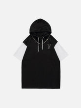 T-shirt à capuche avec collier amovible