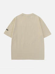 Irregular Letter Print Tee