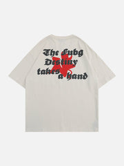 T-shirt imprimé lettre Knife Star