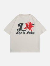 Knife Star Letter Print Tee