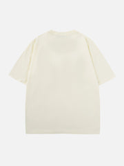 Stricken Stickerei Blumen TEE