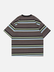 T-Shirt mit beschrifteten Streifen