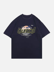 Landscapes Embroidery Print Tee