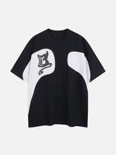 Letter B Print Stitching Tee