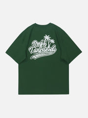Letter Coconut Palm Print Tee