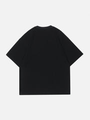 Letter Embroidered Tassel Tee