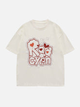 Letter Embroidery Heart Element Tee