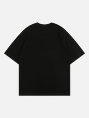 Letter Embroidery Inkjet Tee