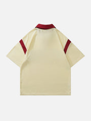 Letter Embroidery Polo Tee