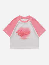 Letter Flocking Raglan Tee