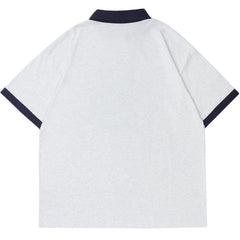 Letter Graphic Polo Collar Tee