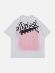 Letter Print Gradient Tee