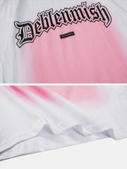 Letter Print Gradient Tee