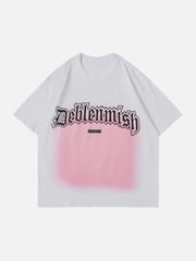 Letter Print Gradient Tee