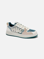 Letter Print Patchwork Skate Shoes