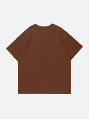 Letter Print Solid Tee