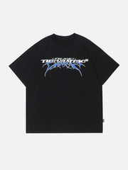Letter Print Solid Tee