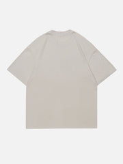 T-shirt délavé à imprimé lettre