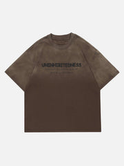 Gewaschenes T-Shirt mit Buchstaben-Print