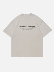 T-shirt délavé à imprimé lettre