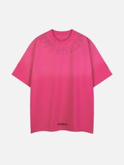 T-shirt dégradé à imprimé lettres