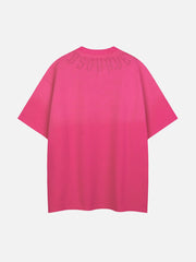 T-shirt dégradé à imprimé lettres