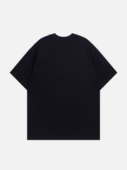 Letter Shadow Chain Decoration Tee