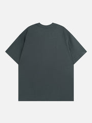 T-Shirt mit beschriftetem Stern-Stickerei