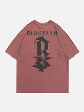 Lettering Distressed Print Tee