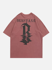 T-Shirt mit Distressed-Print und Schriftzug