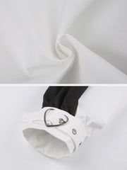 Patchworkjacken mit Schriftzug-Print