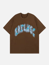 Lettering Swoosh Print Tee