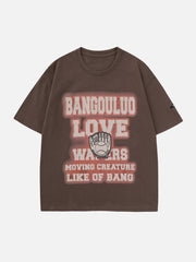 T-shirt imprimé lettres de baseball