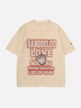 T-Shirt mit Buchstaben-Baseball-Print