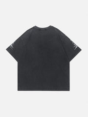 Vintage T-Shirt mit Buchstaben Grafik