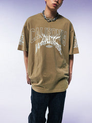 Vintage T-Shirt mit Buchstaben Grafik