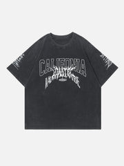 Vintage T-Shirt mit Buchstaben Grafik