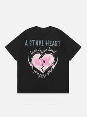 T-Shirt mit Blitz- und Herz-Print